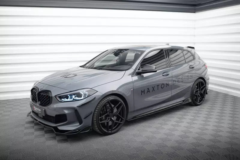 Maxton Design Seitenschweller (Paar) V.3 für BMW 1er F40 M Paket / M135i Hochglanz schwarz – Ansicht 3