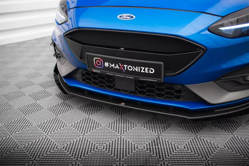 Maxton Design Street Pro Frontlippe für Ford Focus ST / ST-Line Mk4 schwarz + Glanz Flaps – Ansicht 3