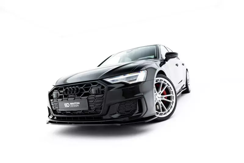 Maxton Design Frontlippe V.1 für Audi S6 / A6 S-Line C8 Hochglanz schwarz – Ansicht 1