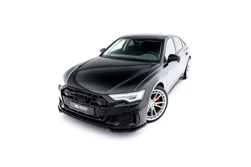 Maxton Design Frontlippe V.2 für Audi S6 / A6 S-Line C8 Hochglanz schwarz – Ansicht 1