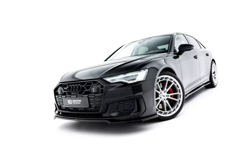 Maxton Design Frontlippe V.2 für Audi S6 / A6 S-Line C8 Hochglanz schwarz – Ansicht 3