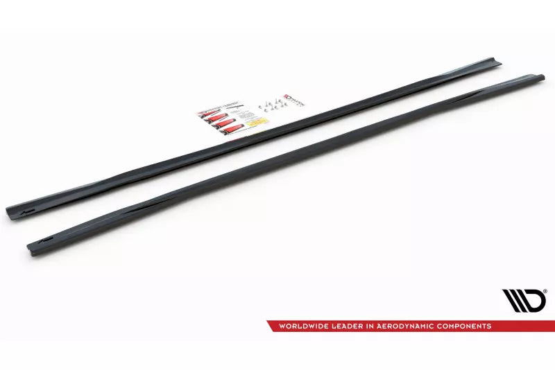 Maxton Design Seitenschweller (Paar) für Aud S6 / A6 S-Line C8 Hochglanz schwarz – Ansicht 4