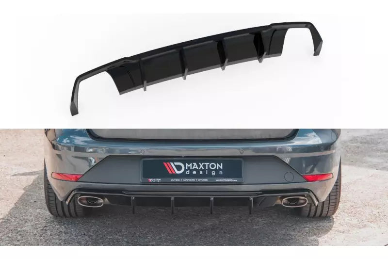 Maxton Design Heckdiffusor V.2 für Seat Leon 3 (Typ 5F) Cupra ST Facelift Hochglanz schwarz – Ansicht 1