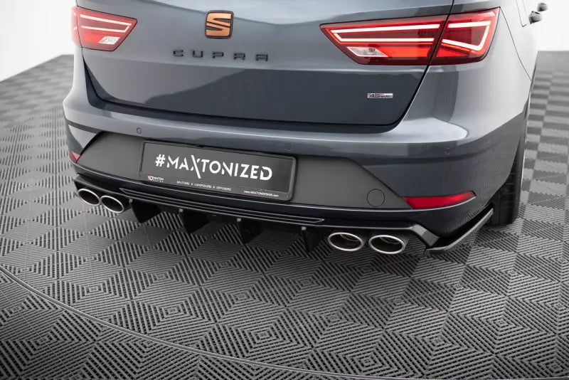 Maxton Design Heckdiffusor V.3 für Seat Leon 3 (Typ 5F) Cupra ST Facelift Hochglanz schwarz – Ansicht 2