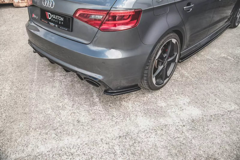 Maxton Design Diffusor Flaps V.1 für Audi RS3 8V Sportback vor Facelift Hochglanz schwarz – Ansicht 1