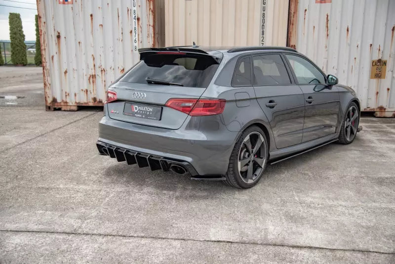Maxton Design Diffusor Flaps V.2 für Audi RS3 8V Sportback vor Facelift Hochglanz schwarz – Ansicht 2