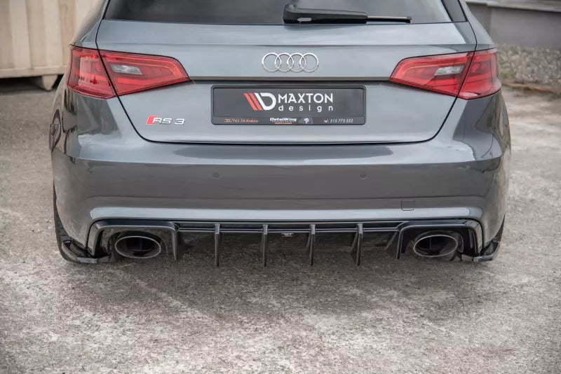 Maxton Design Diffusor Flaps V.2 für Audi RS3 8V Sportback vor Facelift Hochglanz schwarz – Ansicht 4