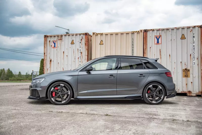 Maxton Design Street Pro Schweller Flaps Wings für Audi RS3 8V Sportback vor Facelift – Ansicht 2