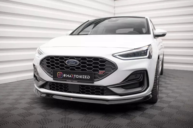Maxton Design Frontlippe V.2 für Ford Focus ST / ST-Line Mk4 Hochglanz schwarz – Ansicht 1