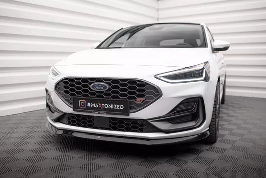Maxton Design Frontlippe V.2 für Ford Focus ST / ST-Line Mk4 Hochglanz schwarz – Ansicht 1