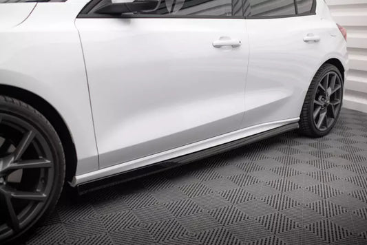 Maxton Design Seitenschweller (Paar) V.5 für Ford Focus ST / ST-Line Mk4 Hochglanz schwarz – Ansicht 1