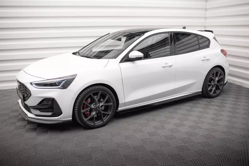 Maxton Design Seitenschweller (Paar) V.5 für Ford Focus ST / ST-Line Mk4 Hochglanz schwarz – Ansicht 2