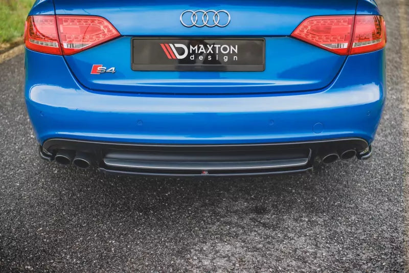 Maxton Design Heckdiffusor für Audi S4 / A4 S-Line B8 Limousine Hochglanz schwarz – Ansicht 1