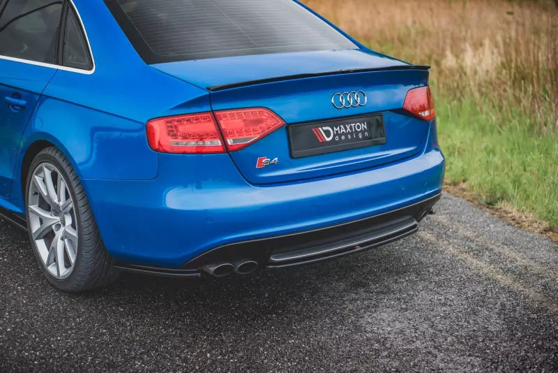 Maxton Design Heckdiffusor für Audi S4 / A4 S-Line B8 Limousine Hochglanz schwarz – Ansicht 3