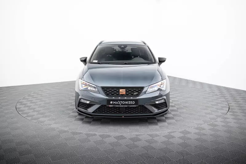 Maxton Design Frontlippe V.4 für Seat Leon 3 (Typ 5F) Cupra / FR Facelift Hochglanz schwarz – Ansicht 3