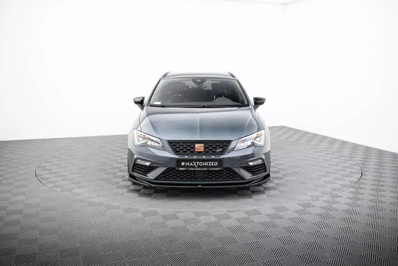 Maxton Design Frontlippe V.5 für Seat Leon 3 (Typ 5F) Cupra / FR Facelift Hochglanz schwarz – Ansicht 2
