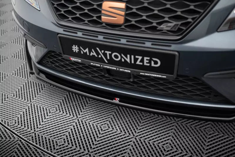 Maxton Design Frontlippe V.5 für Seat Leon 3 (Typ 5F) Cupra / FR Facelift Hochglanz schwarz – Ansicht 3