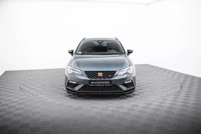 Maxton Design Frontlippe V.6 für Seat Leon 3 (Typ 5F) Cupra / FR Facelift Hochglanz schwarz – Ansicht 2