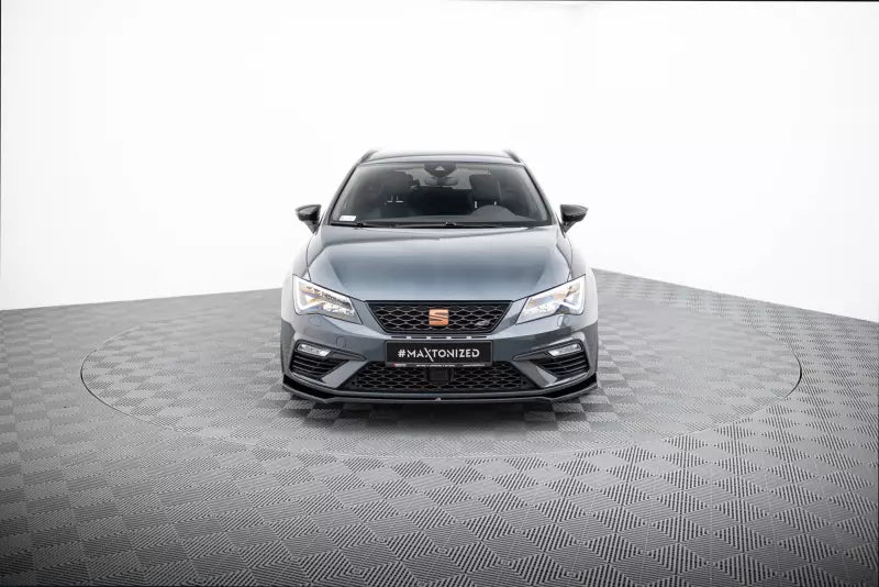 Maxton Design Frontlippe V.7 für Seat Leon 3 (Typ 5F) Cupra / FR Facelift Hochglanz schwarz – Ansicht 2