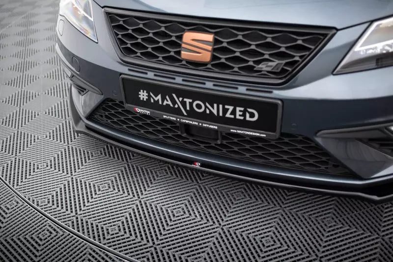 Maxton Design Frontlippe V.7 für Seat Leon 3 (Typ 5F) Cupra / FR Facelift Hochglanz schwarz – Ansicht 3