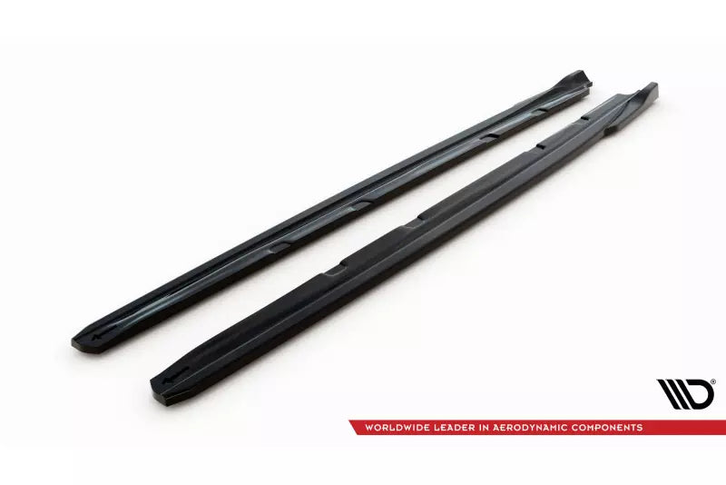 Maxton Design Seitenschweller (Paar) V.4 für Seat Leon 3 (Typ 5F) Cupra / FR Facelift Hochglanz schwarz – Ansicht 4