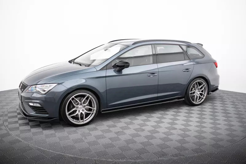 Maxton Design Seitenschweller (Paar) V.5 für Seat Leon 3 (Typ 5F) Cupra / FR Facelift Hochglanz schwarz – Ansicht 2