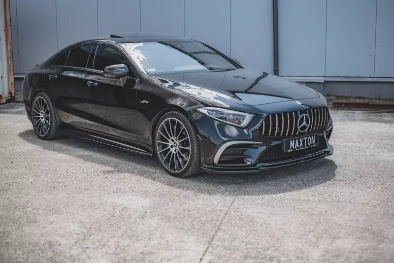 Maxton Design Frontlippe V.1 für Mercedes CLS C257 AMG-Line Hochglanz schwarz – Ansicht 1