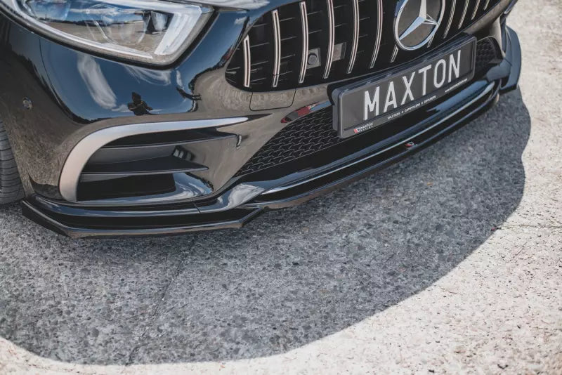 Maxton Design Frontlippe V.1 für Mercedes CLS C257 AMG-Line Hochglanz schwarz – Ansicht 2