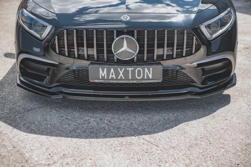 Maxton Design Frontlippe V.1 für Mercedes CLS C257 AMG-Line Hochglanz schwarz – Ansicht 3