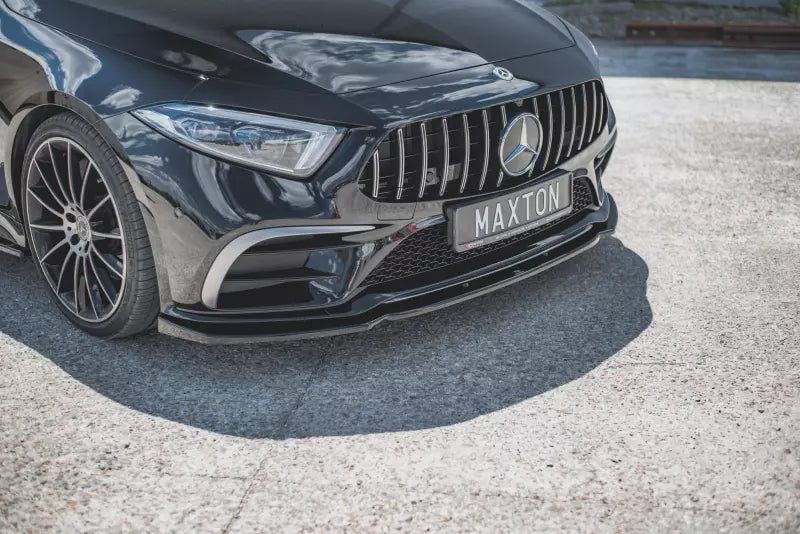 Maxton Design Frontlippe V.2 für Mercedes CLS C257 AMG-Line Hochglanz schwarz – Ansicht 1