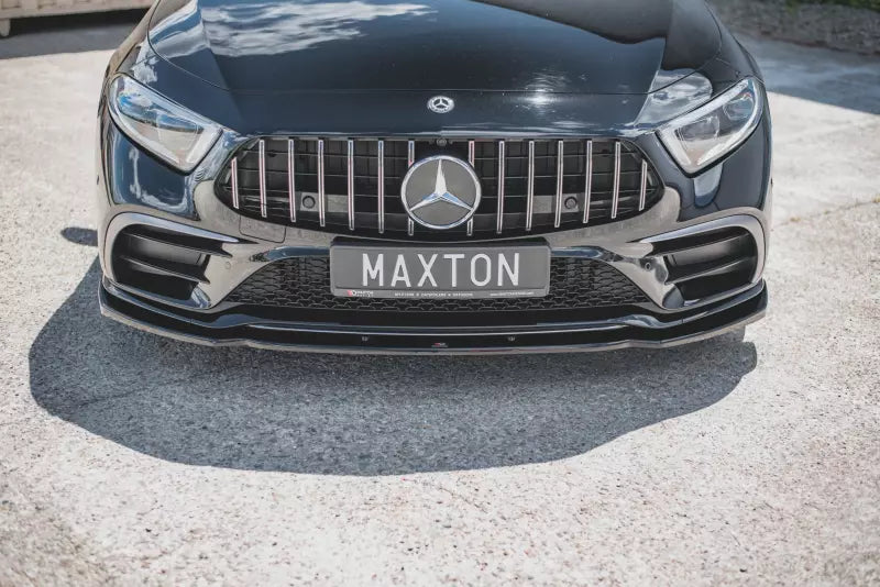 Maxton Design Frontlippe V.2 für Mercedes CLS C257 AMG-Line Hochglanz schwarz – Ansicht 2