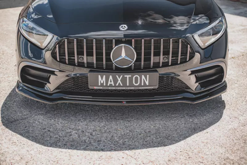 Maxton Design Frontlippe V.3 für Mercedes CLS C257 AMG-Line Hochglanz schwarz – Ansicht 2