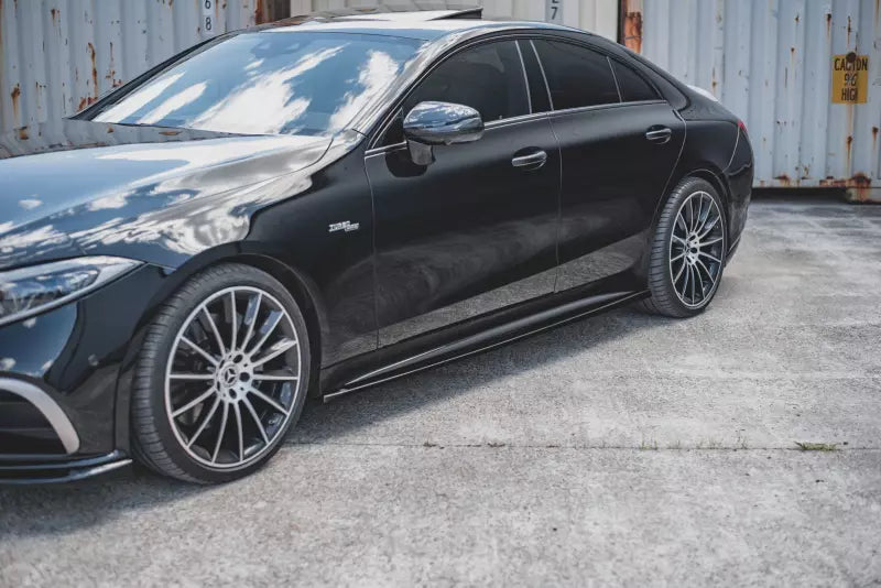 Maxton Design Seitenschweller (Paar) für Mercedes CLS C257 AMG-Line Hochglanz schwarz – Ansicht 1