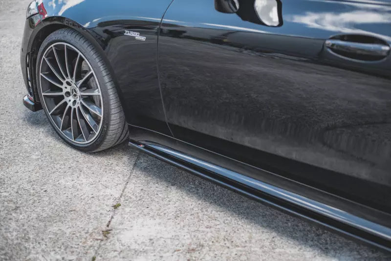 Maxton Design Seitenschweller (Paar) für Mercedes CLS C257 AMG-Line Hochglanz schwarz – Ansicht 2