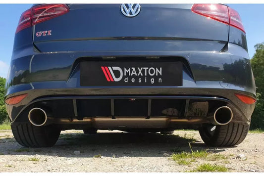 Maxton Design Heckdiffusor für VW Golf 7 (GTI, GTD und Standard) Hochglanz schwarz mit ABE – Ansicht 1
