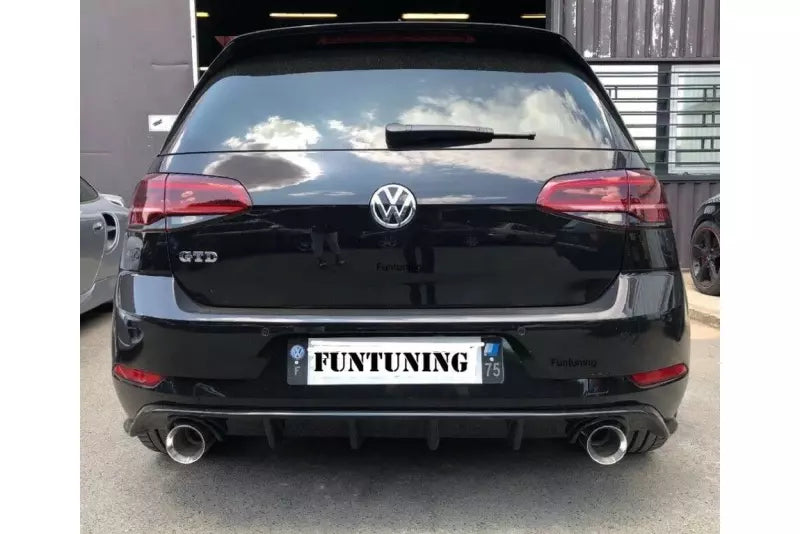 Maxton Design Heckdiffusor GTI Look für VW Golf 7 Facelift (2017-2020) Hochglanz schwarz – Ansicht 1