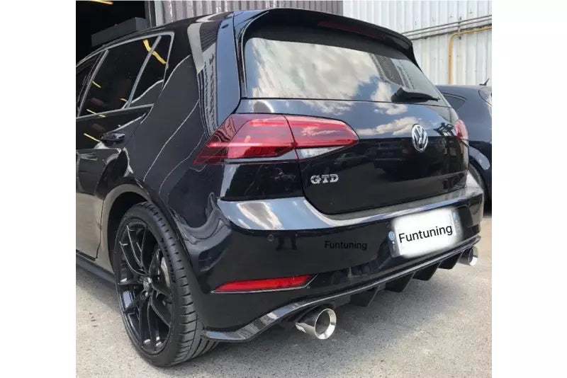 Maxton Design Heckdiffusor GTI Look für VW Golf 7 Facelift (2017-2020) Hochglanz schwarz – Ansicht 3