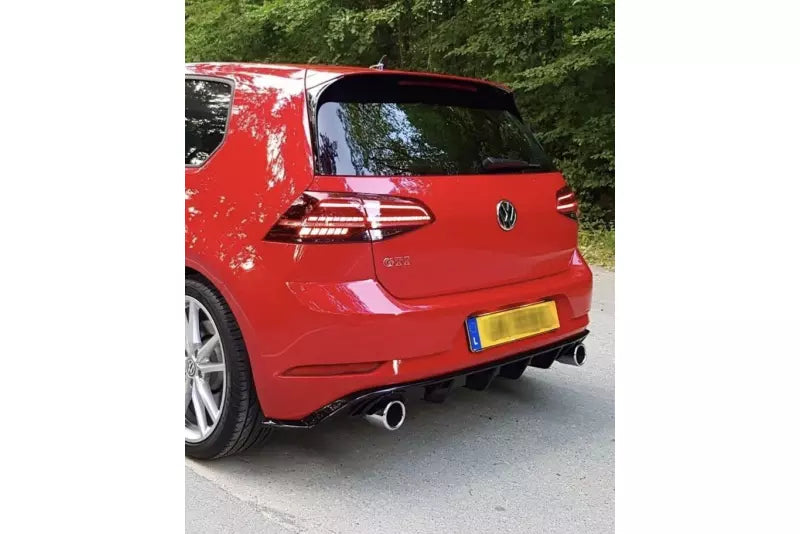 Maxton Design Heckdiffusor GTI Look für VW Golf 7 Facelift (2017-2020) Hochglanz schwarz – Ansicht 4