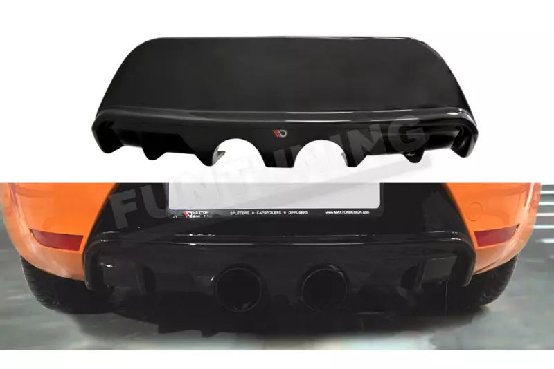Maxton Design Heckdiffusor R32 Look für Seat Leon 2 (Typ 1P) Cupra Hochglanz schwarz – Ansicht 2
