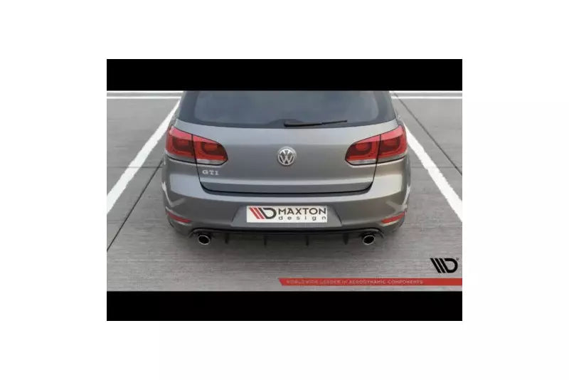 Maxton Design Heckdiffusor GTI Look für VW Golf 6 GTI / GTD Hochglanz schwarz – Ansicht 1