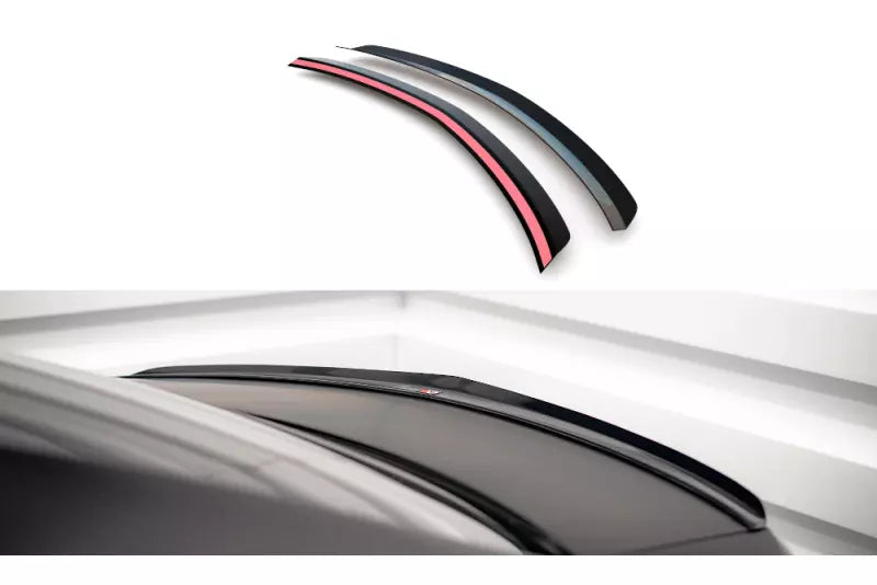 Maxton Design Heckspoiler Lippe für Mercedes C-Klasse W204 / C204 Standard / AMG-Line (2007-2014) Hochglanz schwarz – Ansicht 2