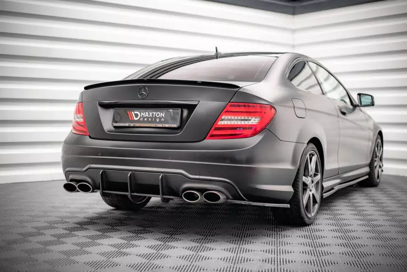 Maxton Design Heckspoiler Lippe für Mercedes C-Klasse W204 / C204 Standard / AMG-Line (2007-2014) Hochglanz schwarz – Ansicht 3