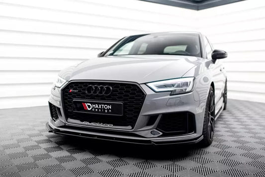 Maxton Design Frontlippe V.4 für Audi RS3 8V Sportback Facelift Hochglanz schwarz – Ansicht 1