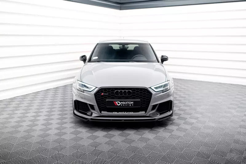 Maxton Design Frontlippe V.4 für Audi RS3 8V Sportback Facelift Hochglanz schwarz – Ansicht 2
