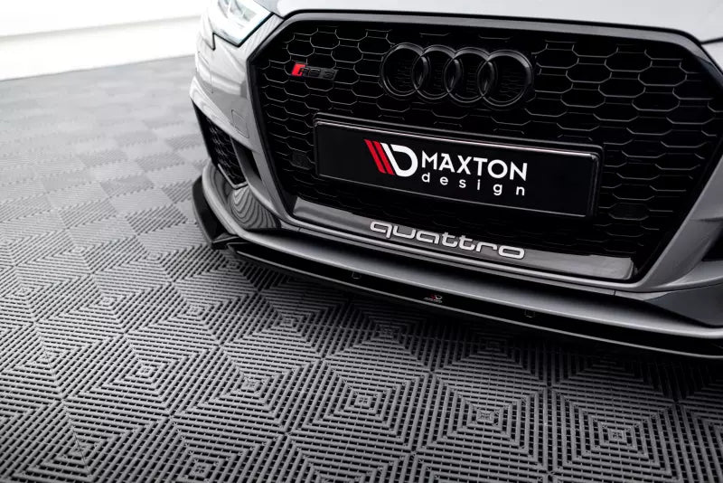 Maxton Design Frontlippe V.4 für Audi RS3 8V Sportback Facelift Hochglanz schwarz – Ansicht 3