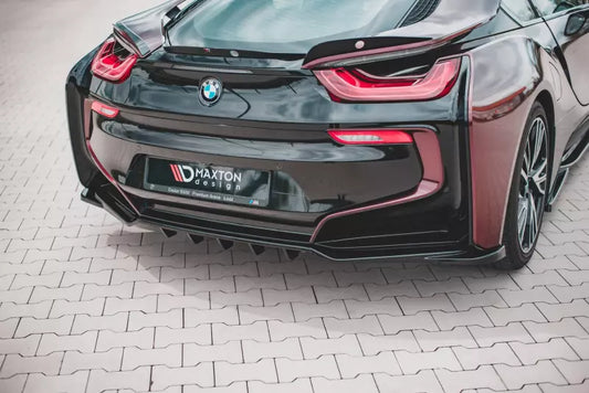 Maxton Design Heckdiffusor für BMW i8 Hochglanz schwarz – Ansicht 1