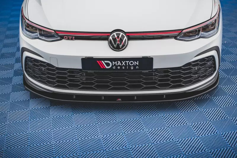 Maxton Design Frontlippe V.1 für VW Golf 8 GTI / GTD / R-Line / GTE (2020-2024) Hochglanz schwarz – Ansicht 3