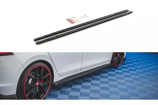 Maxton Design Seitenschweller (Paar) für VW Golf 8 GTI / GTD / R-Line Hochglanz schwarz – Ansicht 1