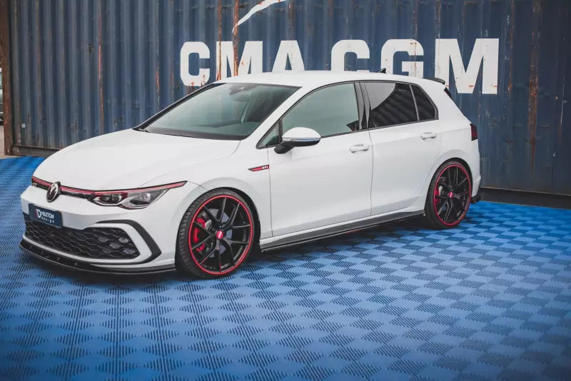 Maxton Design Seitenschweller (Paar) für VW Golf 8 GTI / GTD / R-Line Hochglanz schwarz – Ansicht 4
