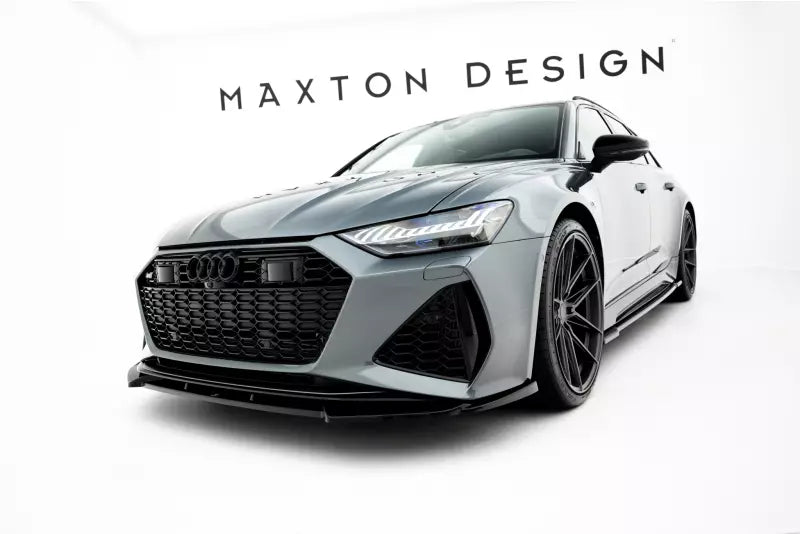 Maxton Design Frontlippe V.1 für Audi RS6 / RS7 C8 Hochglanz schwarz – Ansicht 1